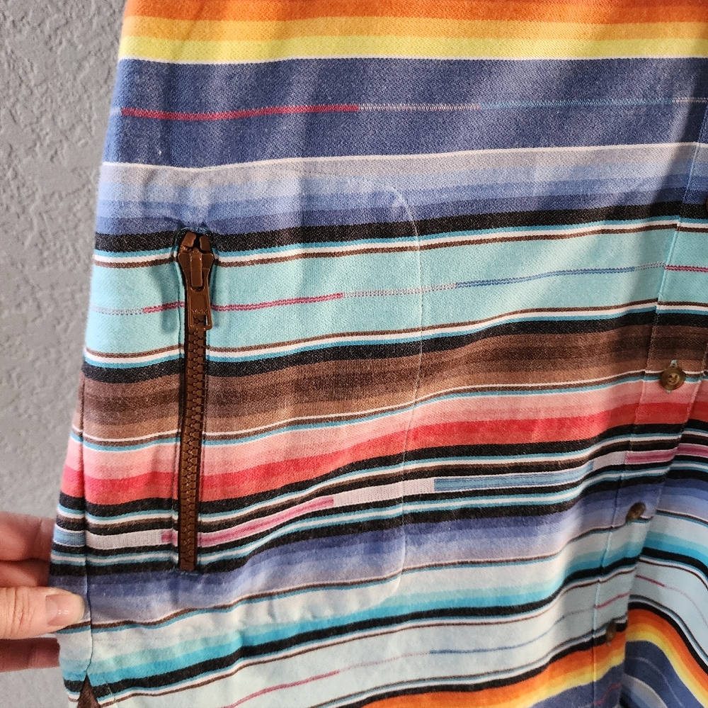 Striped Multicolor Button-Up Shirt - Picture 3 of 5